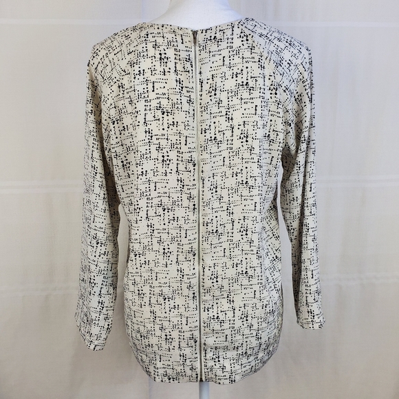 Gibson long sleeve 100% back zip v neck top Small - Picture 2 of 8